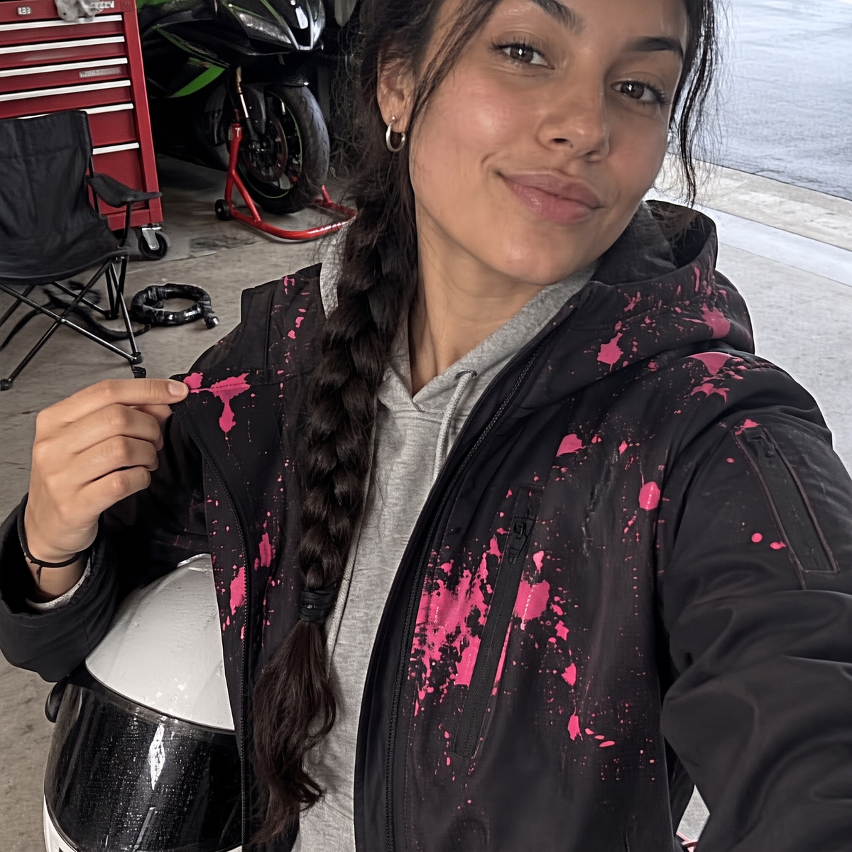 Only where the rain hit